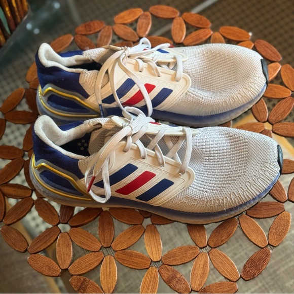 Adidas Men's Ultra BOOST 20 'White Royal Blue Red' Running Sneakers - Picture 10 of 15